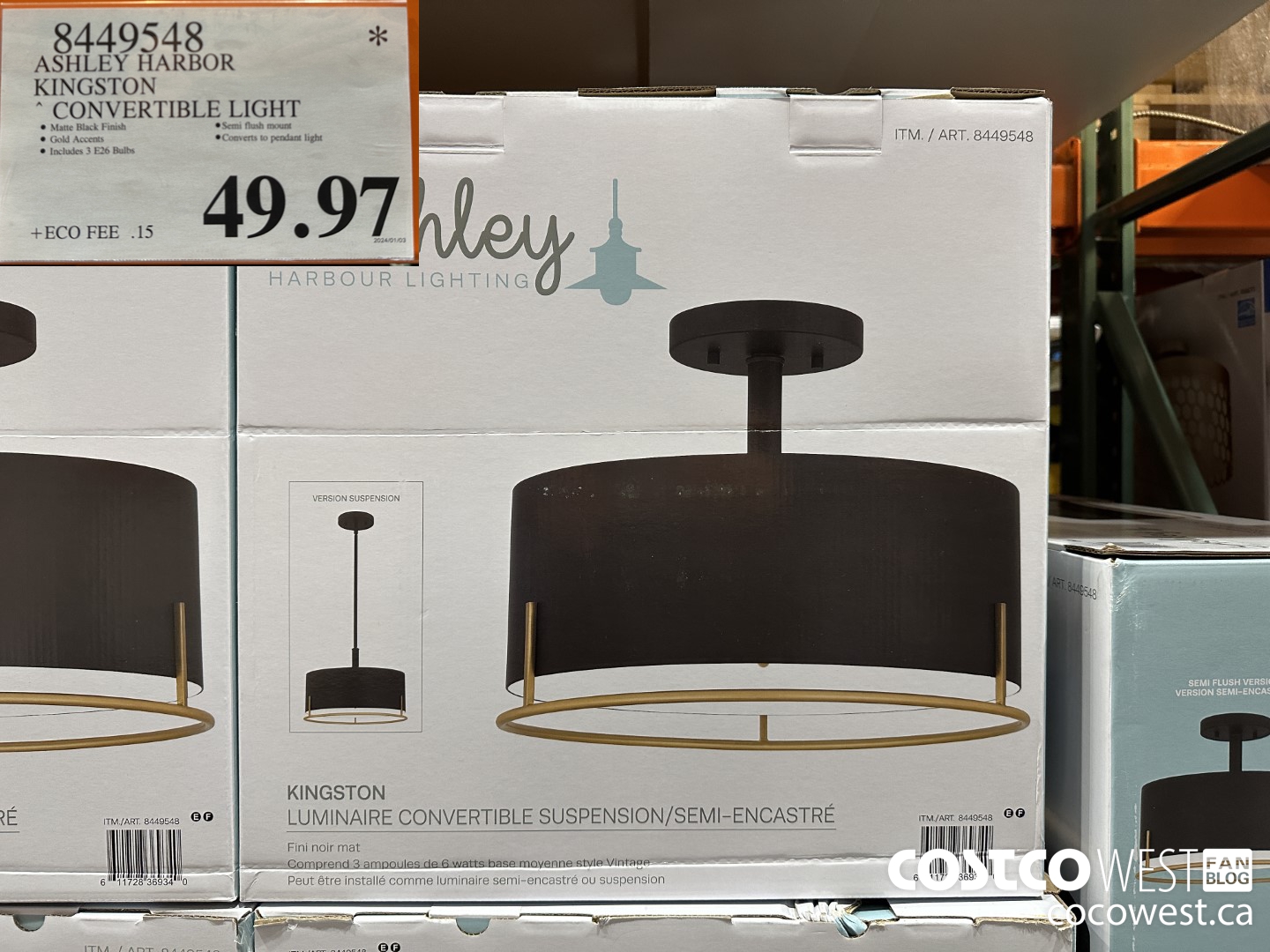 8449548 ASHLEY HARBOR KINGSTON CONVERTIBLE LIGHT $49.97