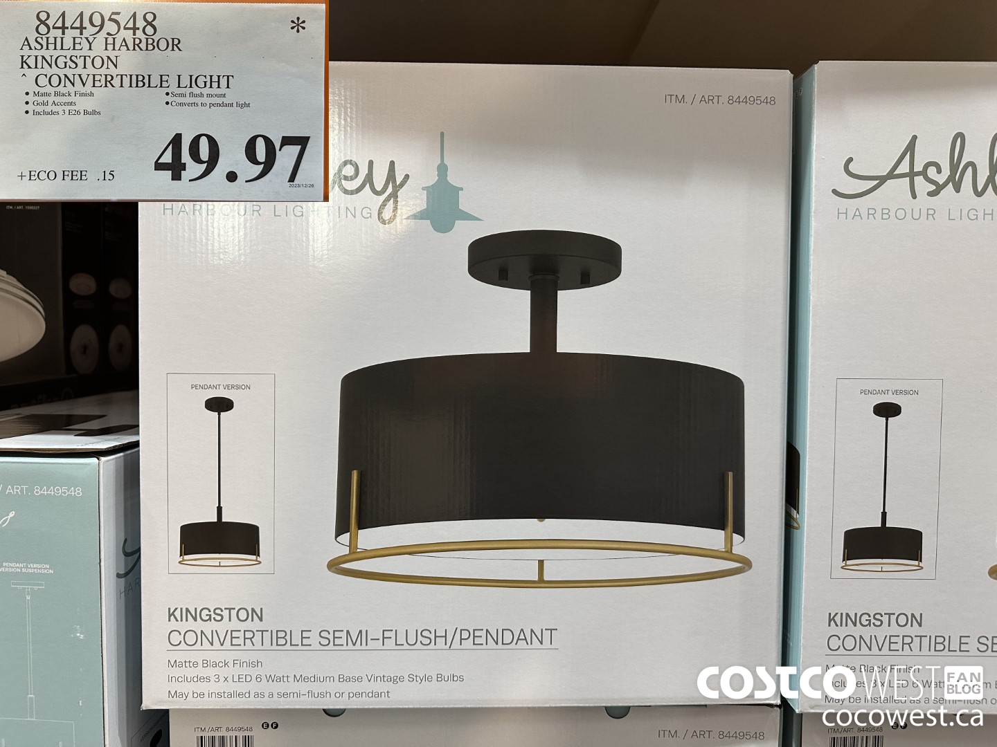 8449548 ASHLEY HARBOR KINGSTON CONVERTIBLE LIGHT $49.97