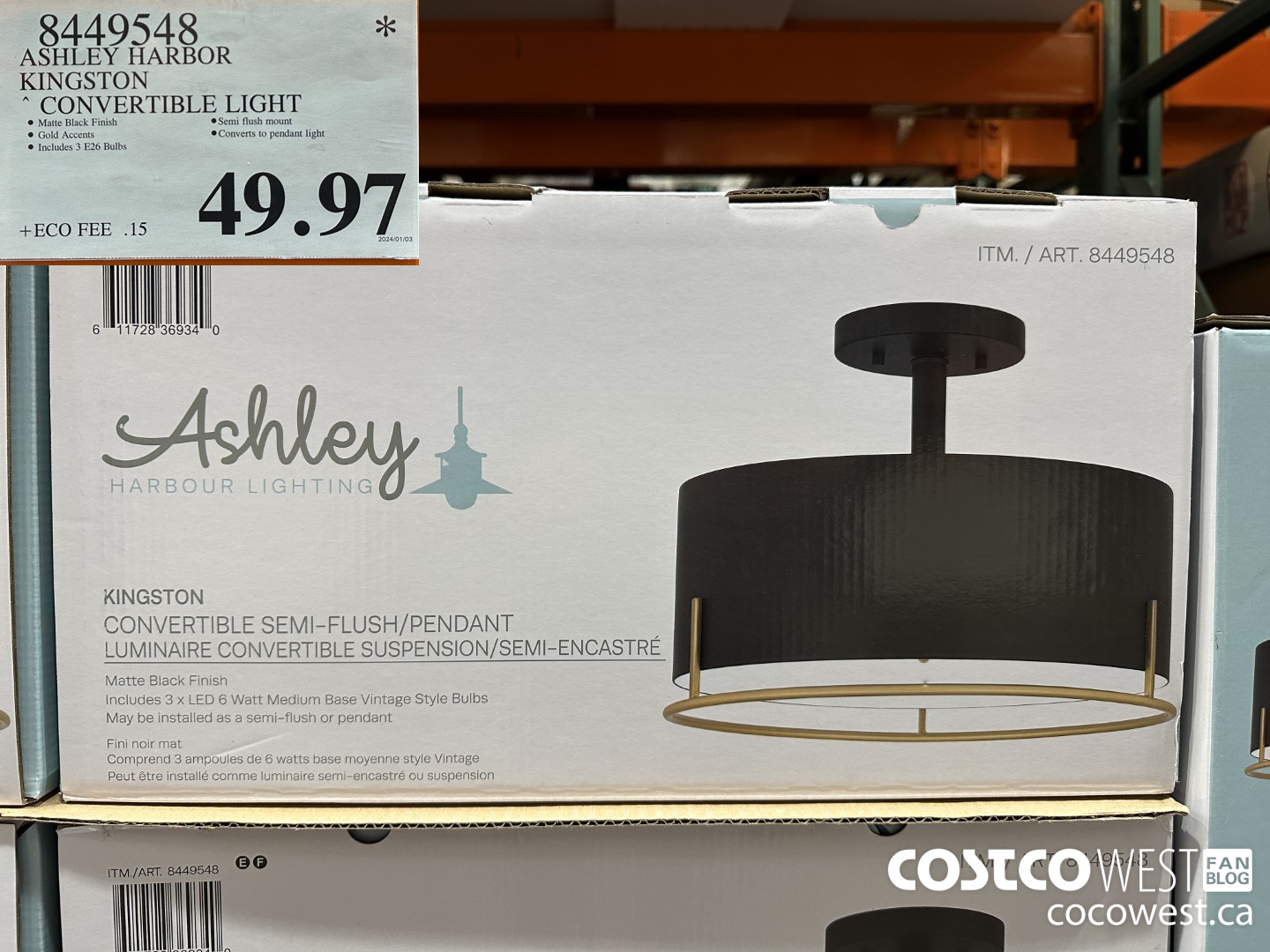 8449548 ASHLEY HARBOR KINGSTON CONVERTIBLE LIGHT $49.97