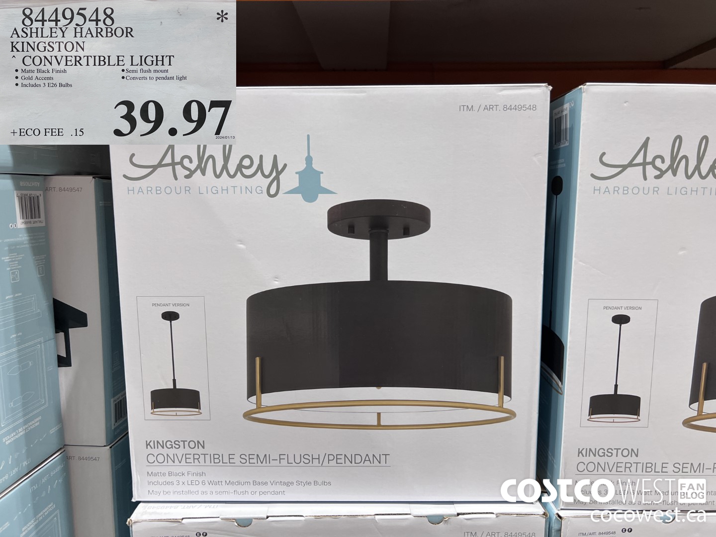 8449548 ASHLEY HARBOR KINGSTON CONVERTIBLE LIGHT $39.97