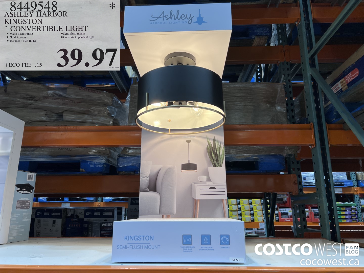 8449548 ASHLEY HARBOR KINGSTON CONVERTIBLE LIGHT $39.97