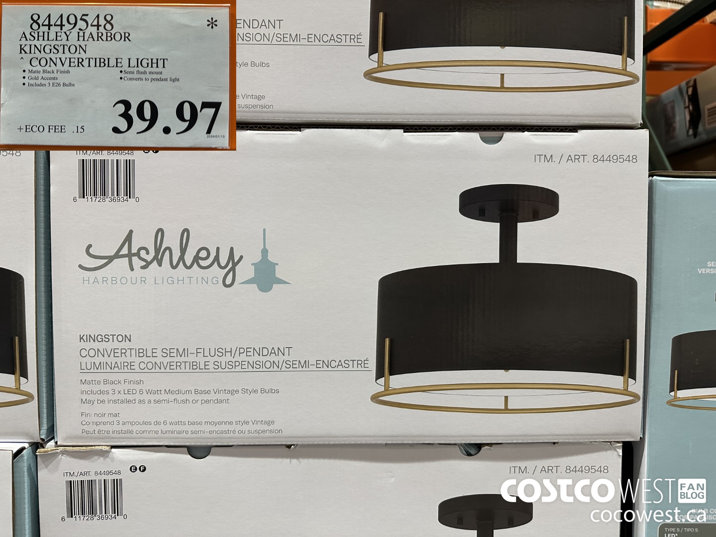 8449548 ASHLEY HARBOR KINGSTON CONVERTIBLE LIGHT $39.97