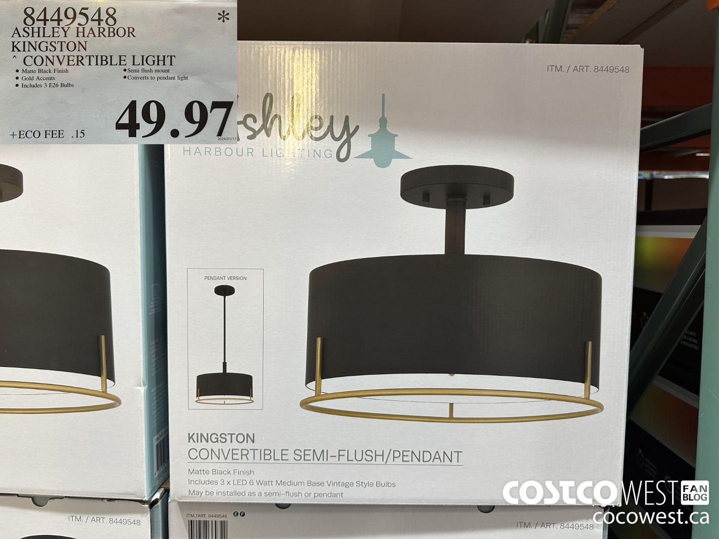 8449548 ASHLEY HARBOR KINGSTON CONVERTIBLE LIGHT $49.97