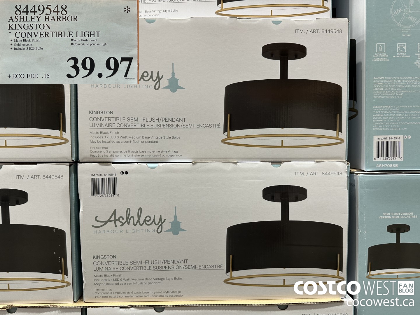 8449548 ASHLEY HARBOR KINGSTON CONVERTIBLE LIGHT $39.97