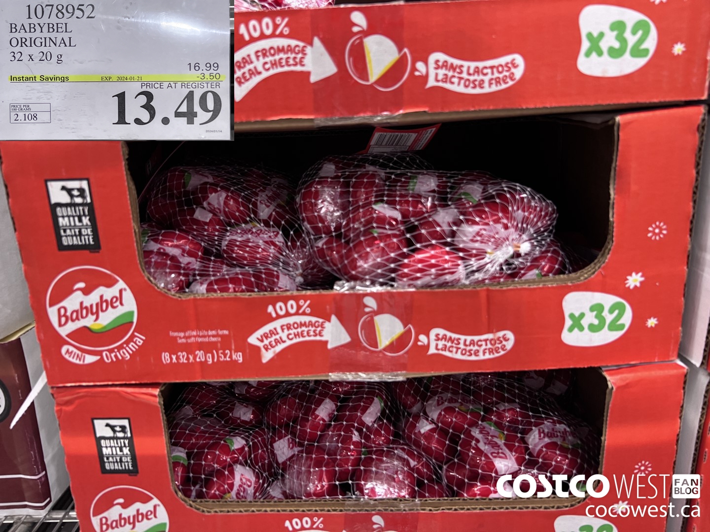 1078952 BABYBEL ORIGINAL 32 X 20G ($3.50 INSTANT SAVINGS EXPIRES ON 2024-01-21) $13.49