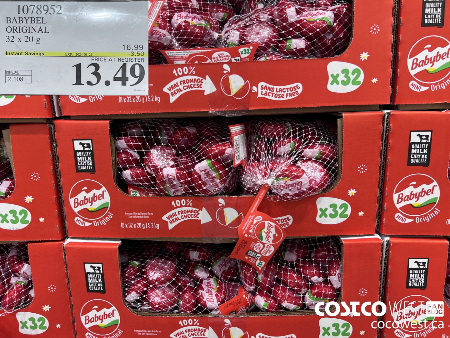1078952 BABYBEL ORIGINAL 32 X 20G ($3.50 INSTANT SAVINGS EXPIRES ON 2024-01-21) $13.49
