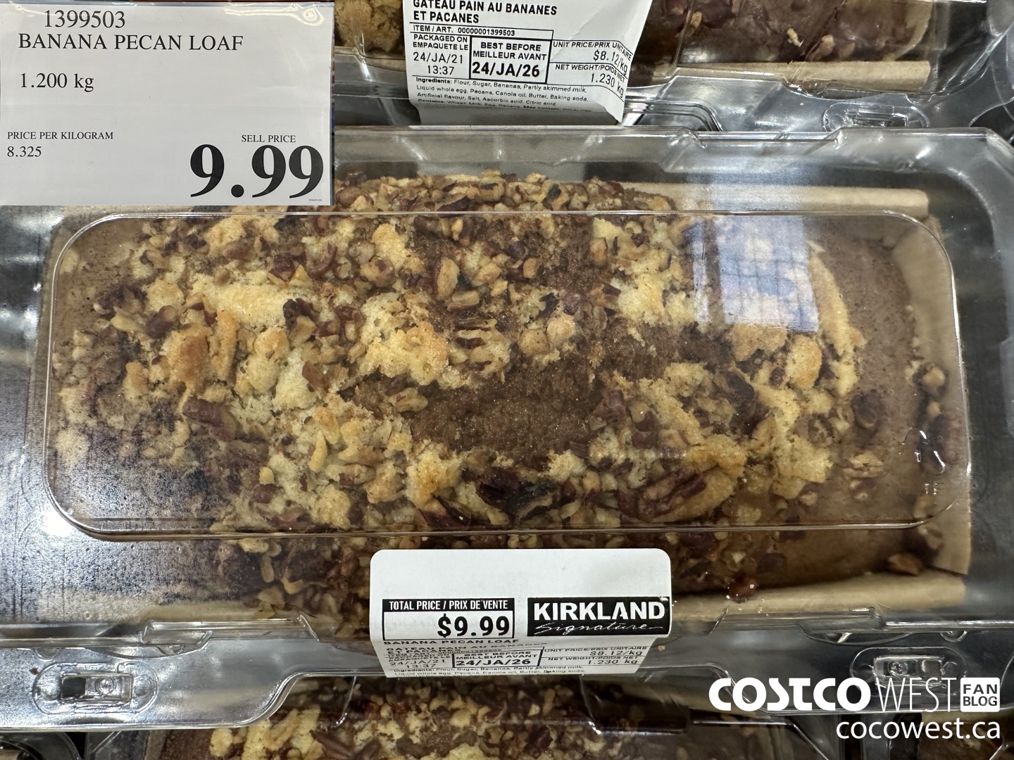 1399503 BANANA PECAN LOAF 1.200 KG $9.99