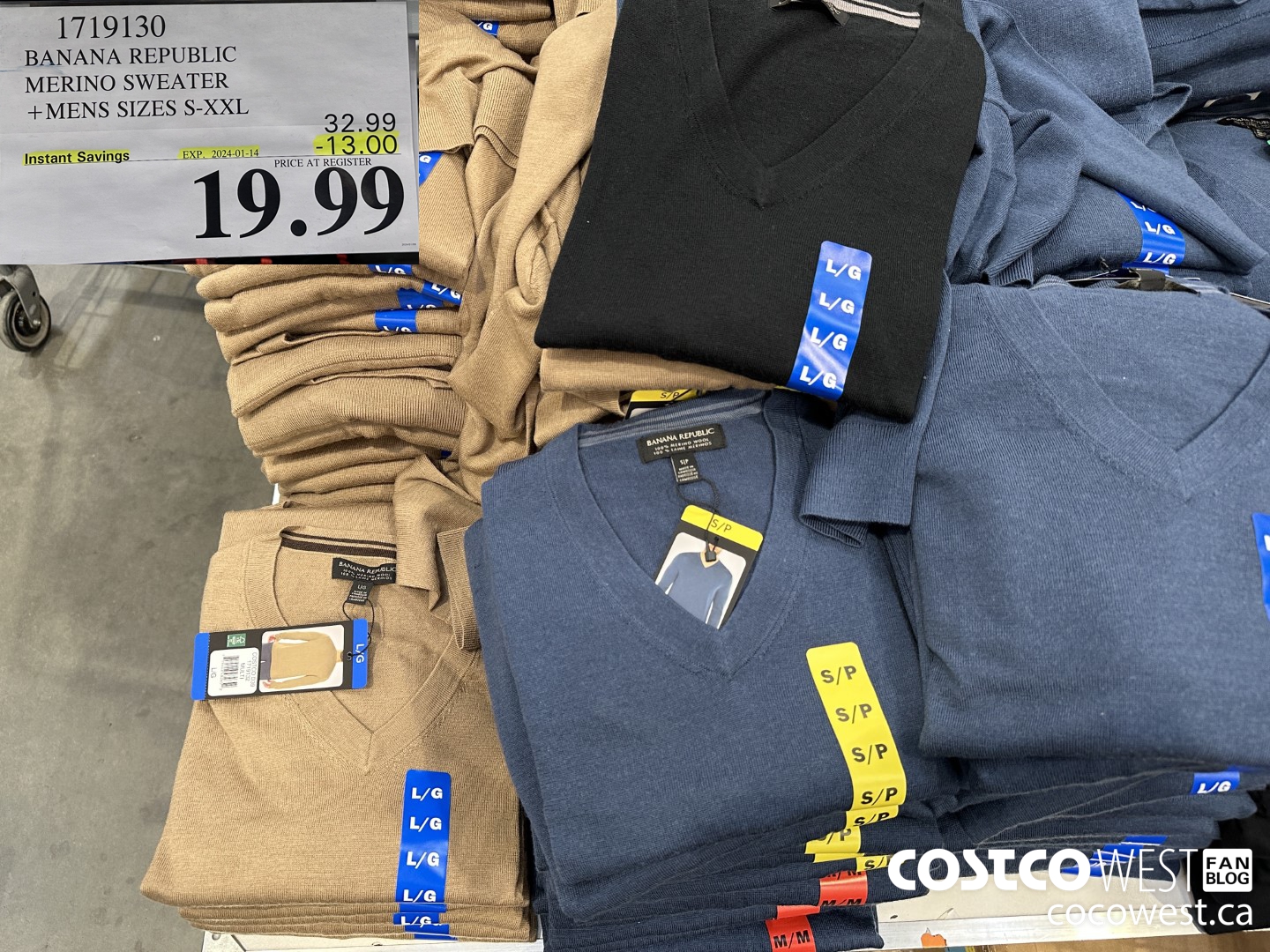 1719130 BANANA REPUBLIC MERINO SWEATER MENS SIZES S-XXL ($13.00 INSTANT SAVINGS EXPIRES ON 2024-01-14) $19.99