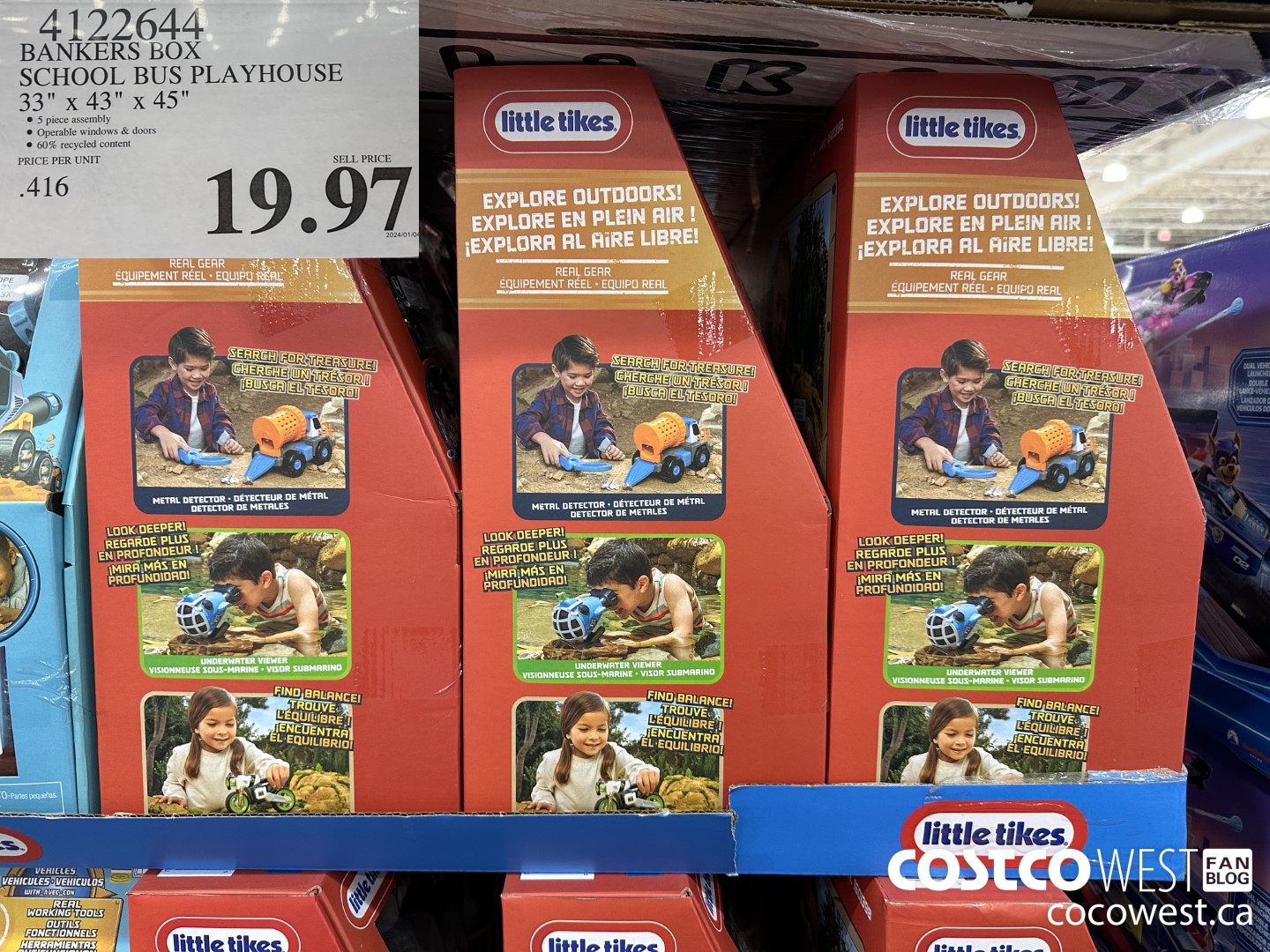 4122644 BANKERS BOX SCHOOL BUS PLAYHOUSE 33