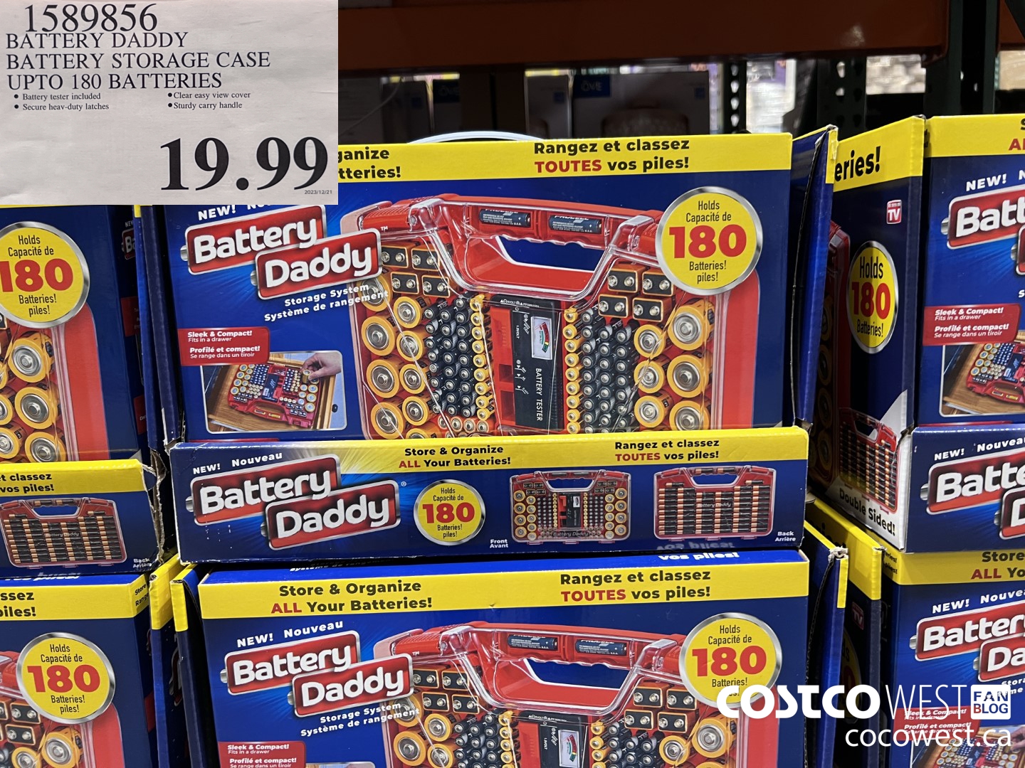 1589856 BATTERY DADDY BATTERY STORAGE CASE UP TO 180 BATTERIES $19.99