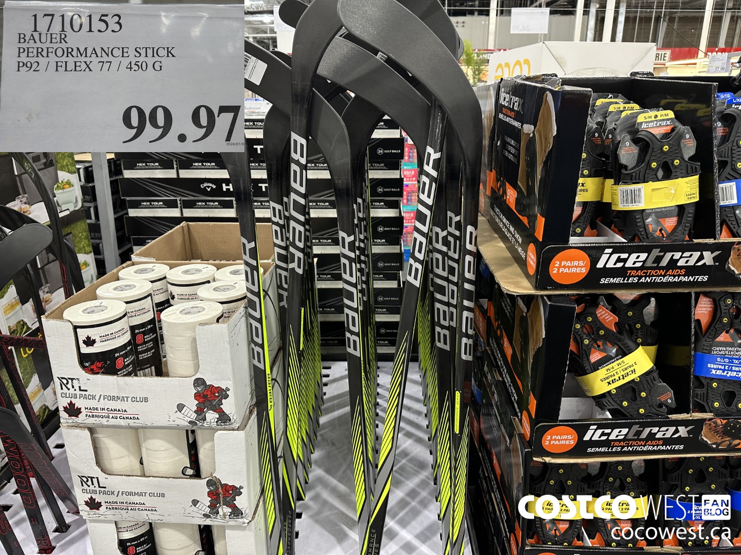 1710153 BAUER PERFORMANCE STICK P92 / FLEX 77 / 450G $99.97