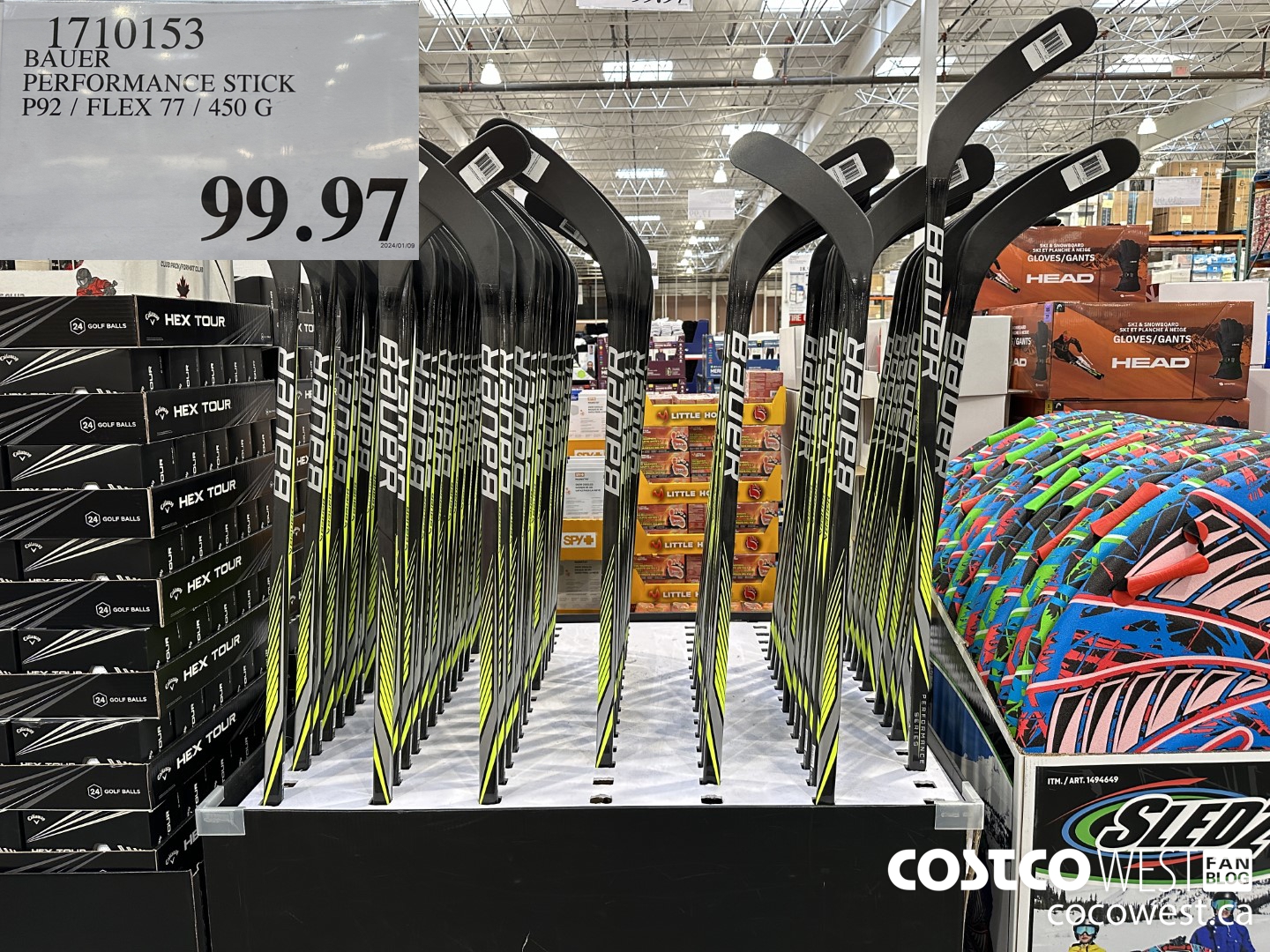 1710153 BAUER PERFORMANCE STICK P92 / FLEX 77 / 450G $99.97