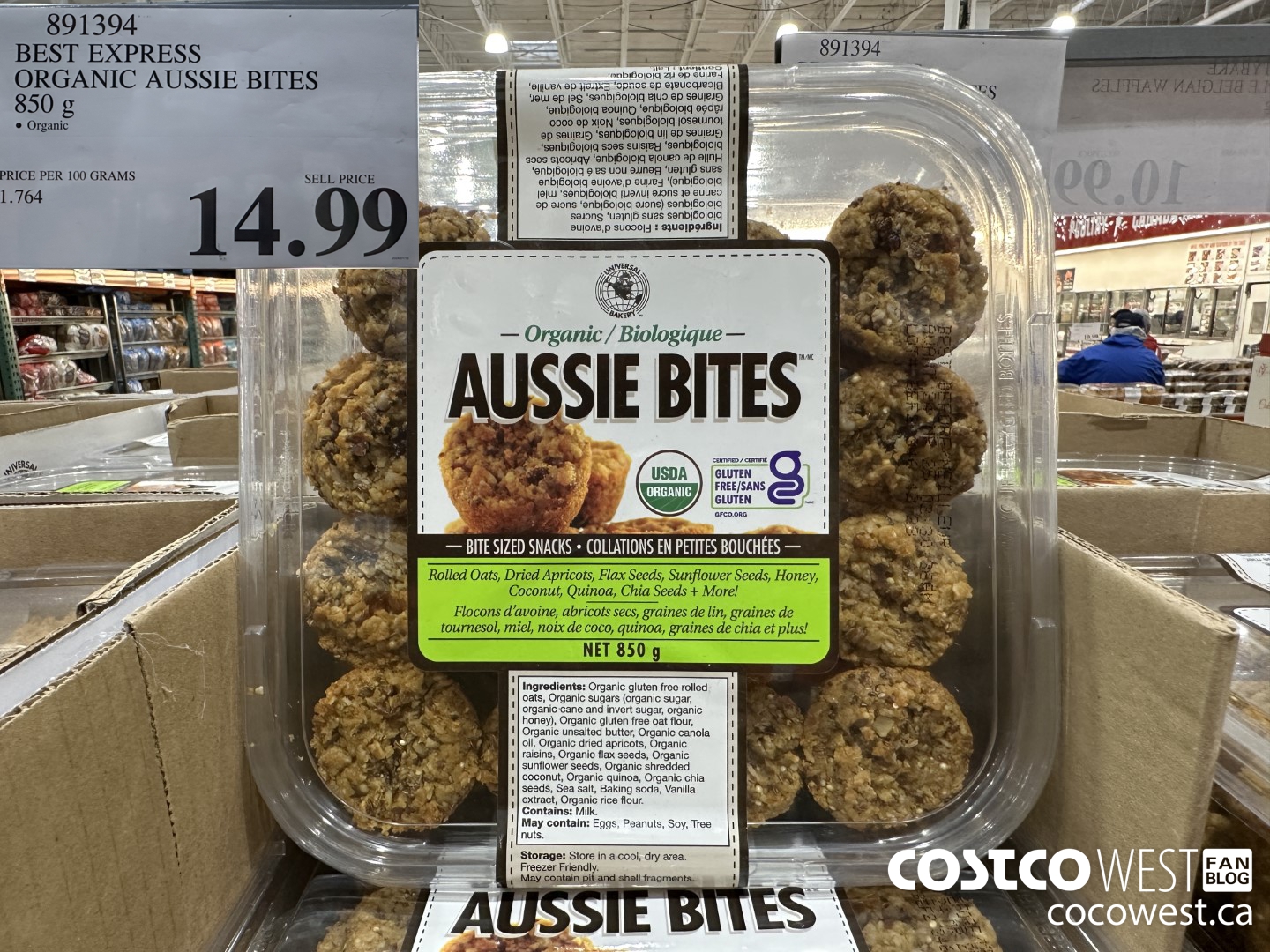 891394 BEST EXPRESS ORGANIC AUSSIE BITES 850 g $14.99