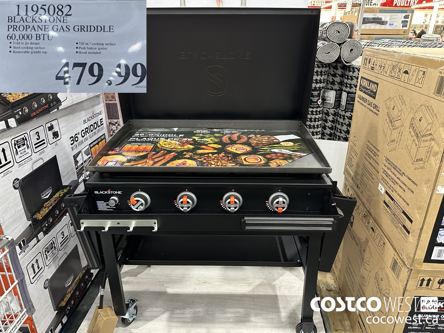 1195082 BLACKSTONE PROPANE GAS GRIDDLE 60,000 BTU $479.99