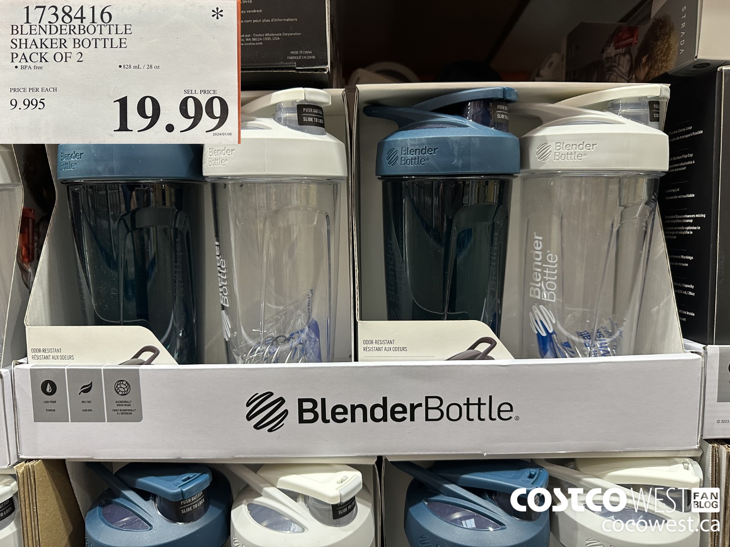 1738416 BLENDERBOTTLE SHAKER BOTTLE PACK OF 2 $19.99
