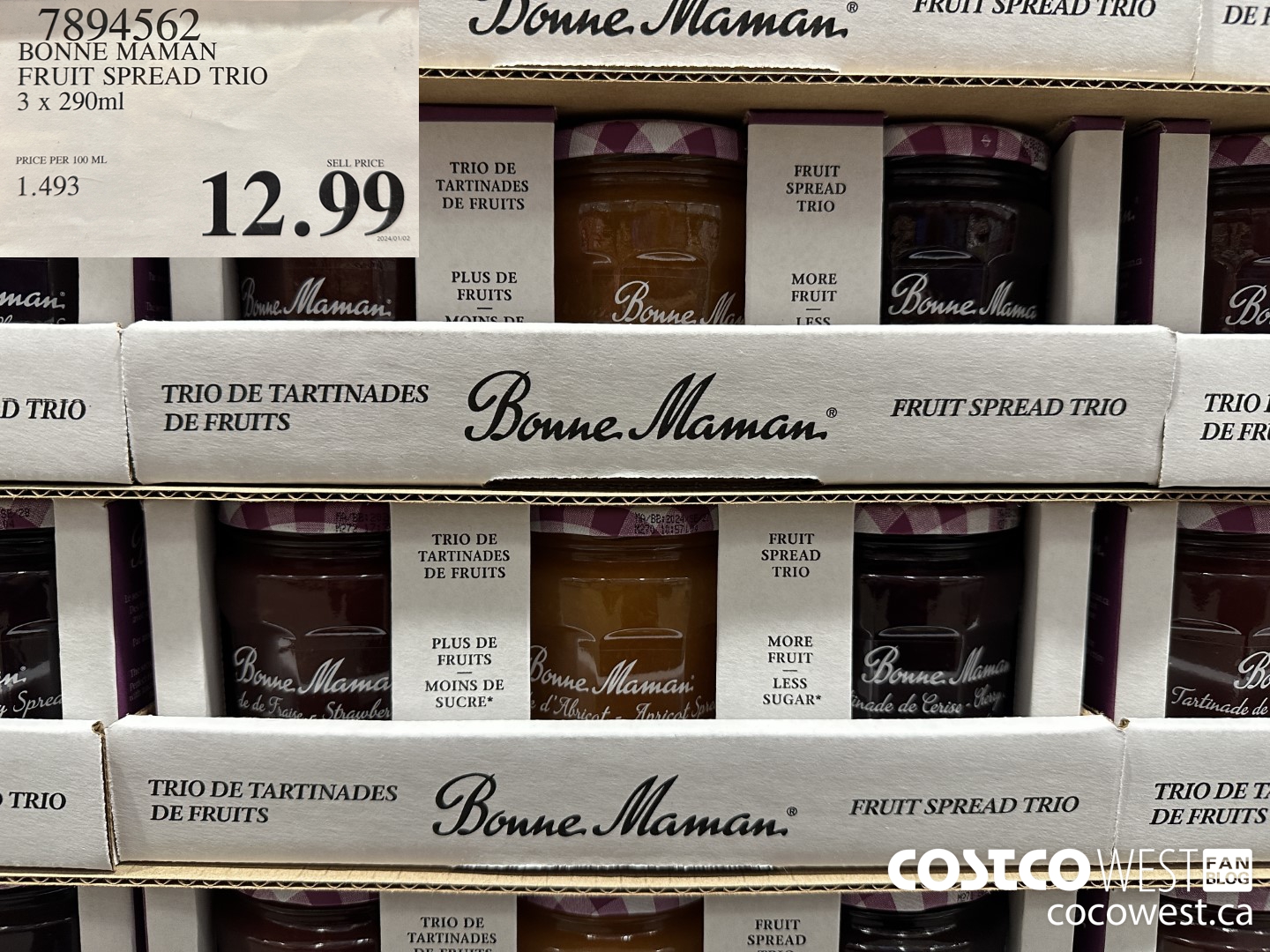 7894562 BONNE MAMAN FRUIT SPREAD TRIO 3 X 290 ML $12.99