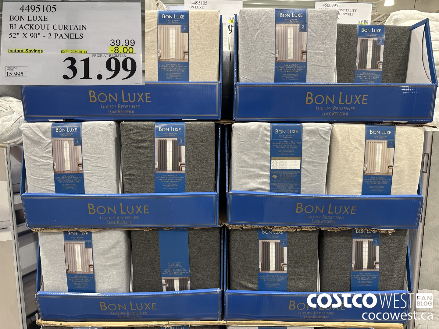 4495105 BON LUXE BLACKOUT CURTAIN 52