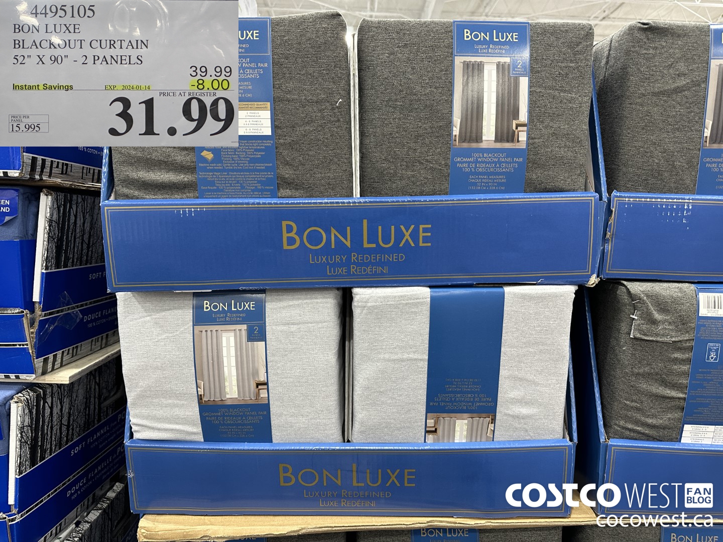 4495105 BON LUXE BLACKOUT CURTAIN 52