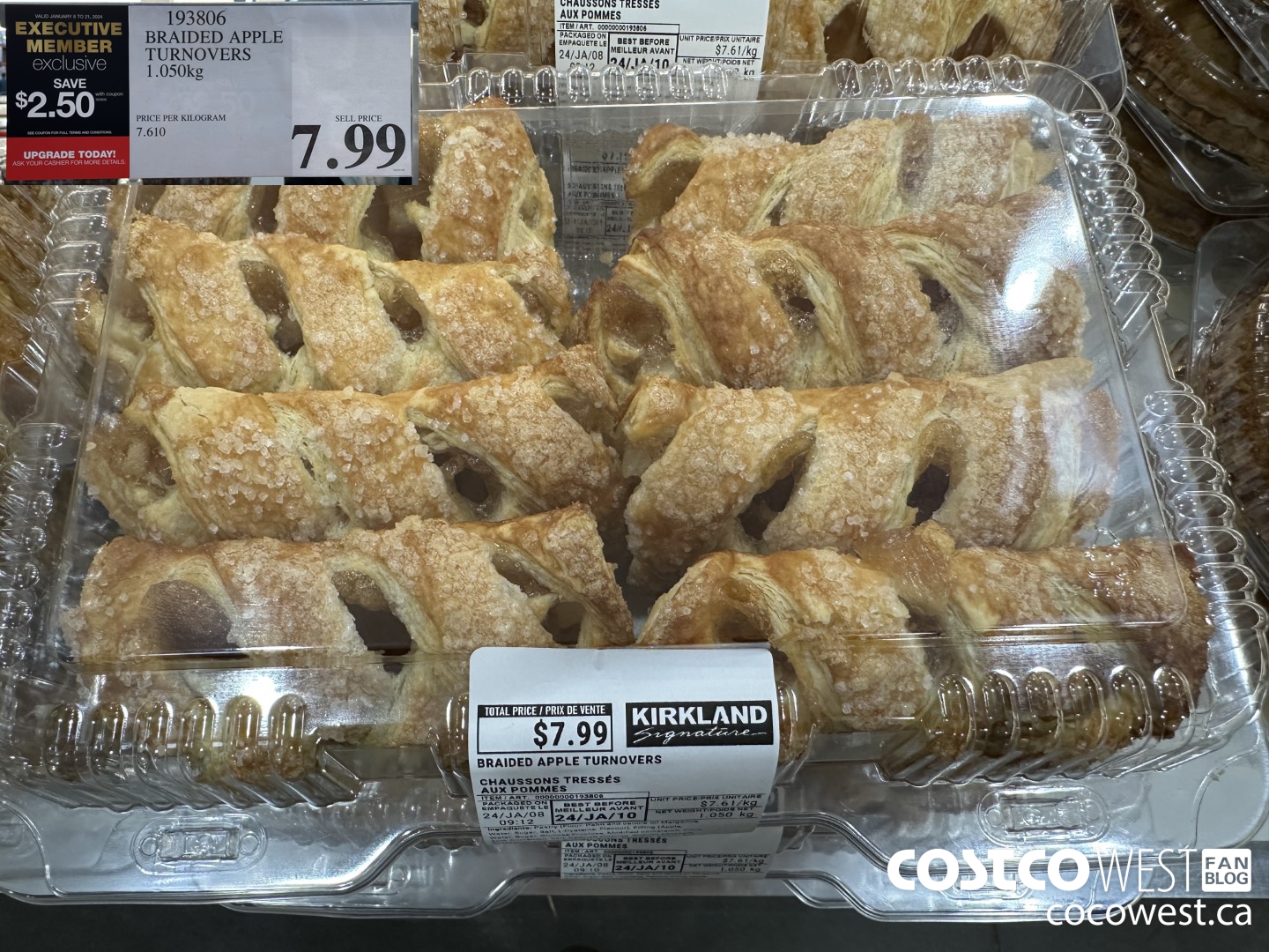 193806 BRAIDED APPLE TURNOVERS 1.050kg ($2.50 INSTANT SAVINGS EXPIRES ON 2024-01-21) $5.49