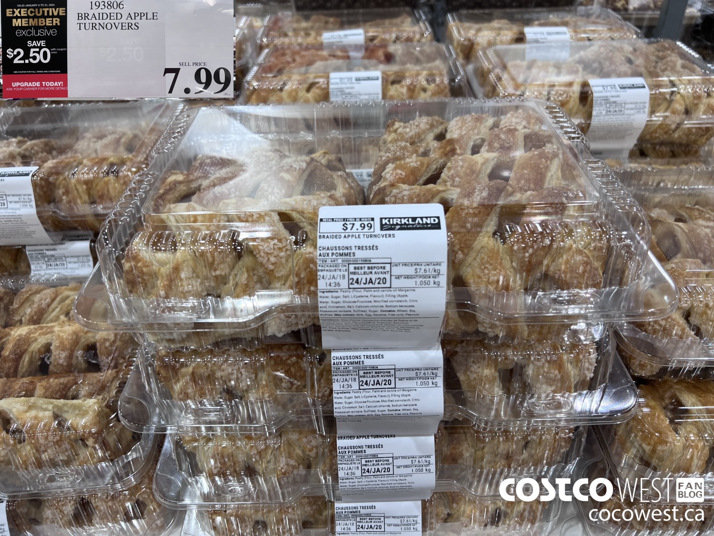193806 BRAIDED APPLE TURNOVERS 1.050kg ($2.50 INSTANT SAVINGS EXPIRES ON 2024-01-21) $5.49