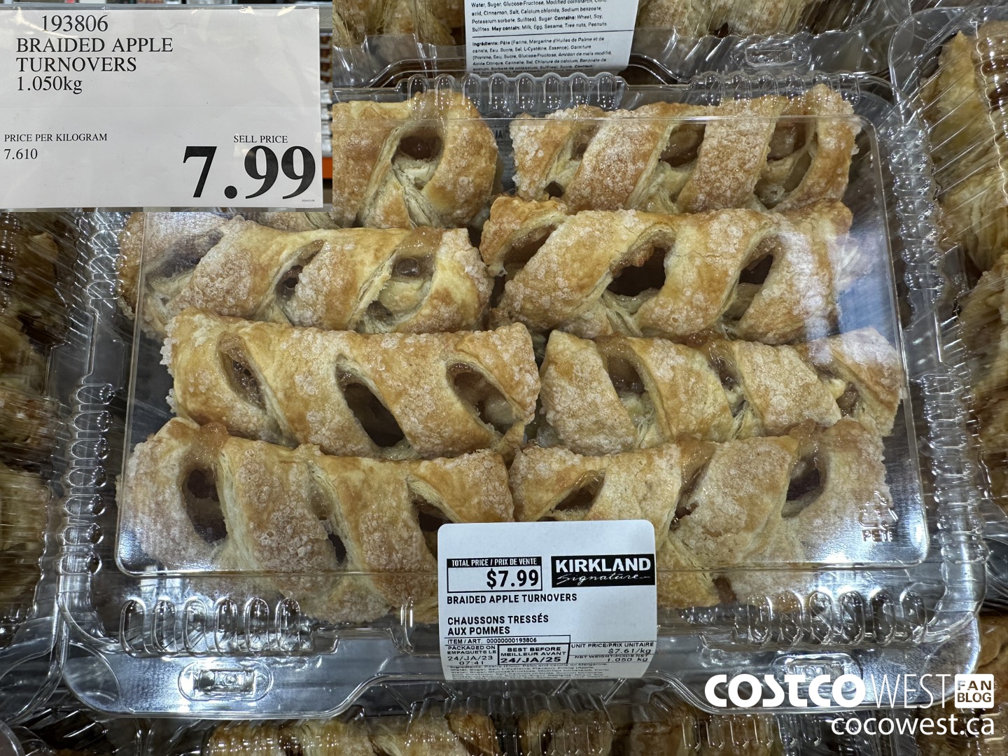 193806 BRAIDED APPLE TURNOVERS 1.050kg $7.99