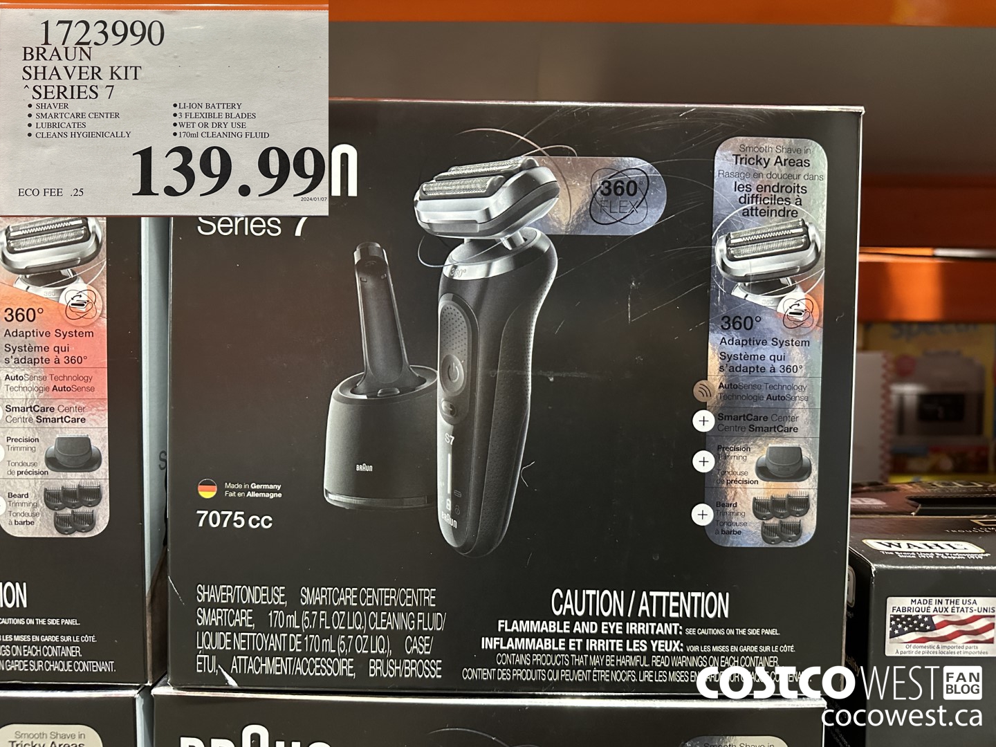 1723990 BRAUN SHAVER KIT SERIES 7 $139.99