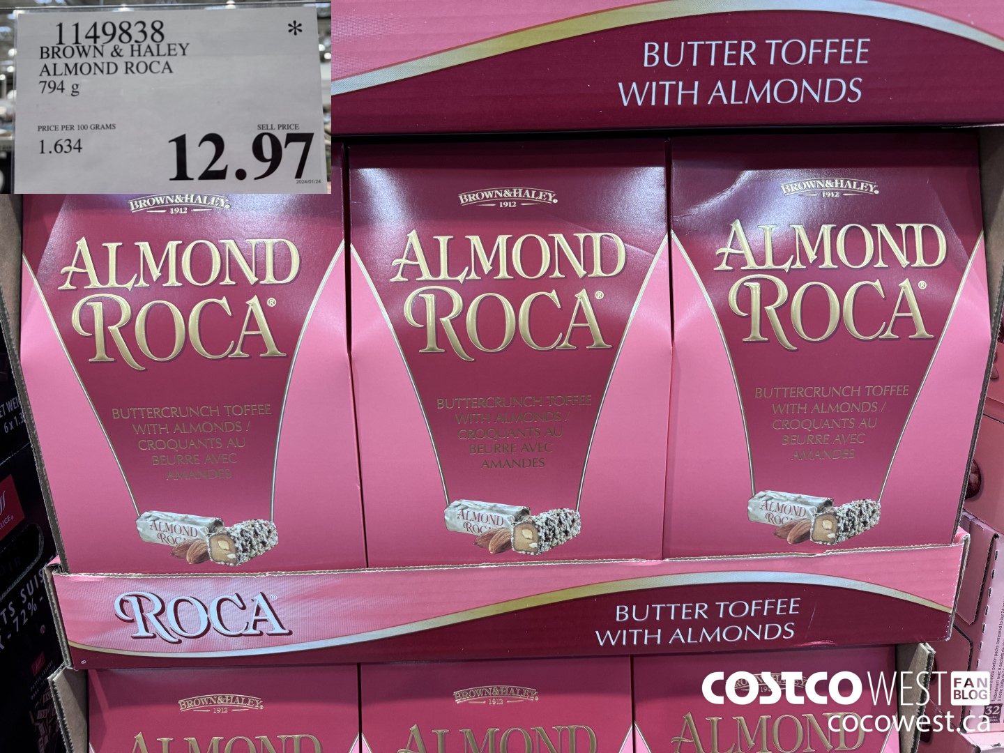 1149838 BROWN & HALEY ALMOND ROCA 794 G $12.97