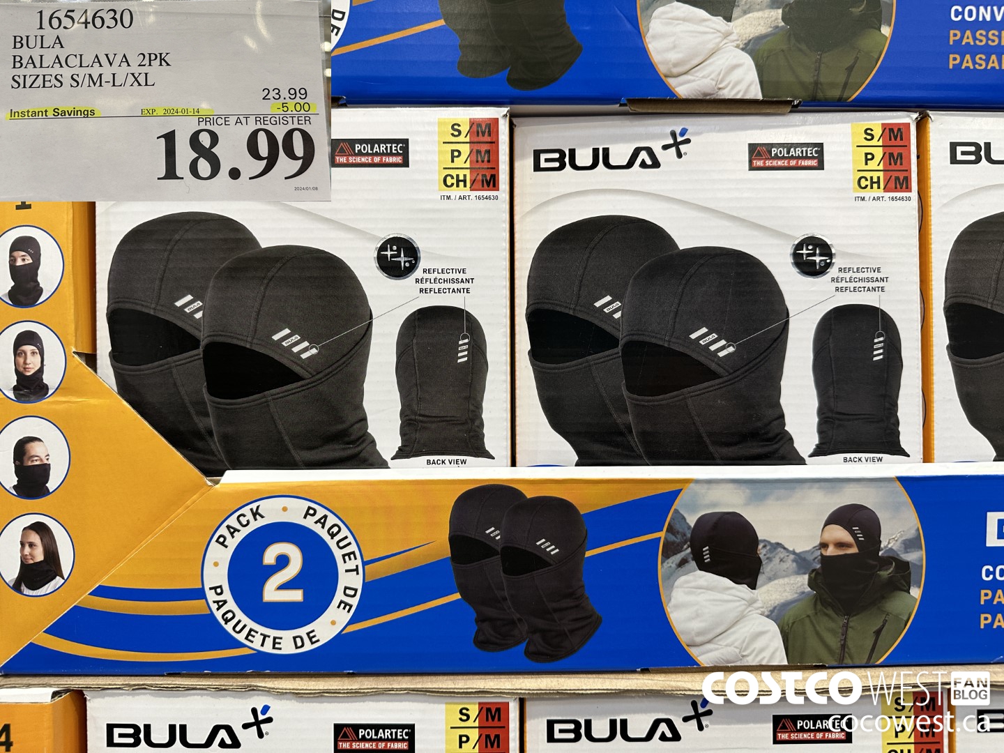 1654630 BULA BALACLAVA 2PK SIZES S/M-L/XL ($5.00 INSTANT SAVINGS EXPIRES ON 2024-01-14) $18.99