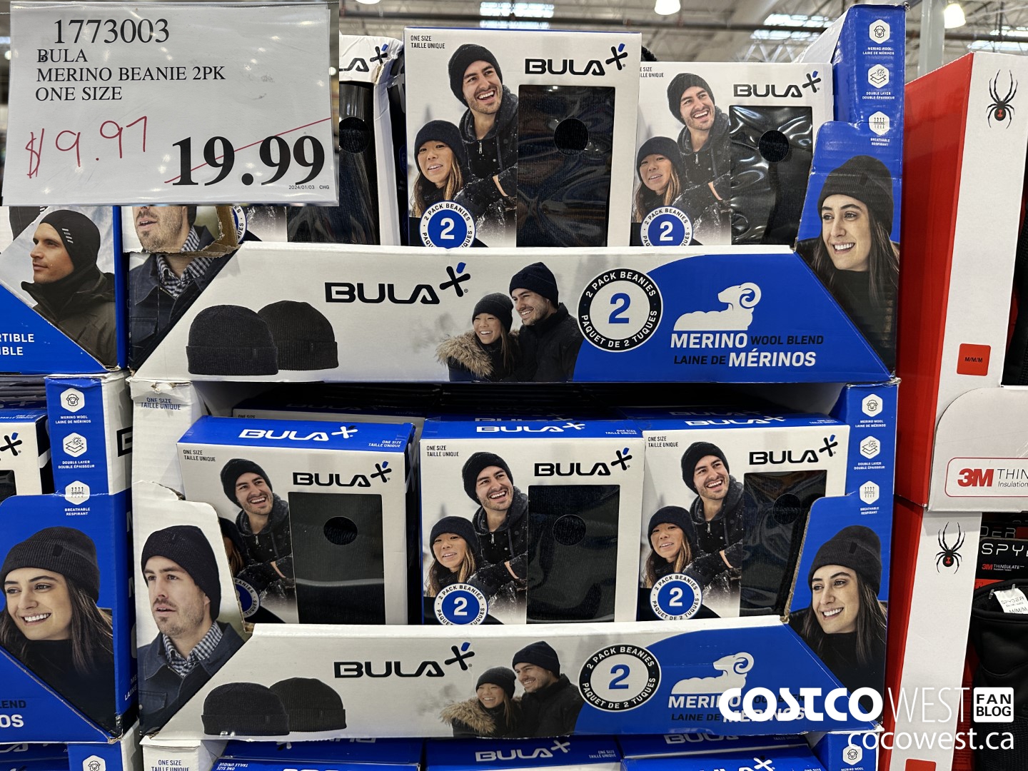 1773003 BULA MERINO BLEND BENIE 2PK ONE SIZE $9.97