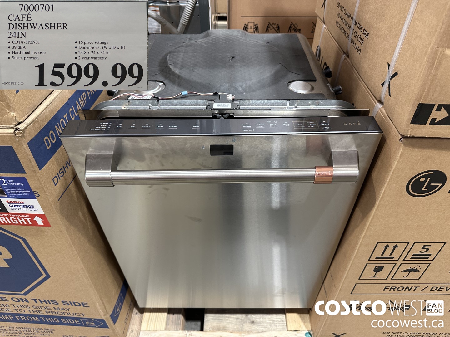 7000701 CAFE DISHWASHER 24IN $1599.99