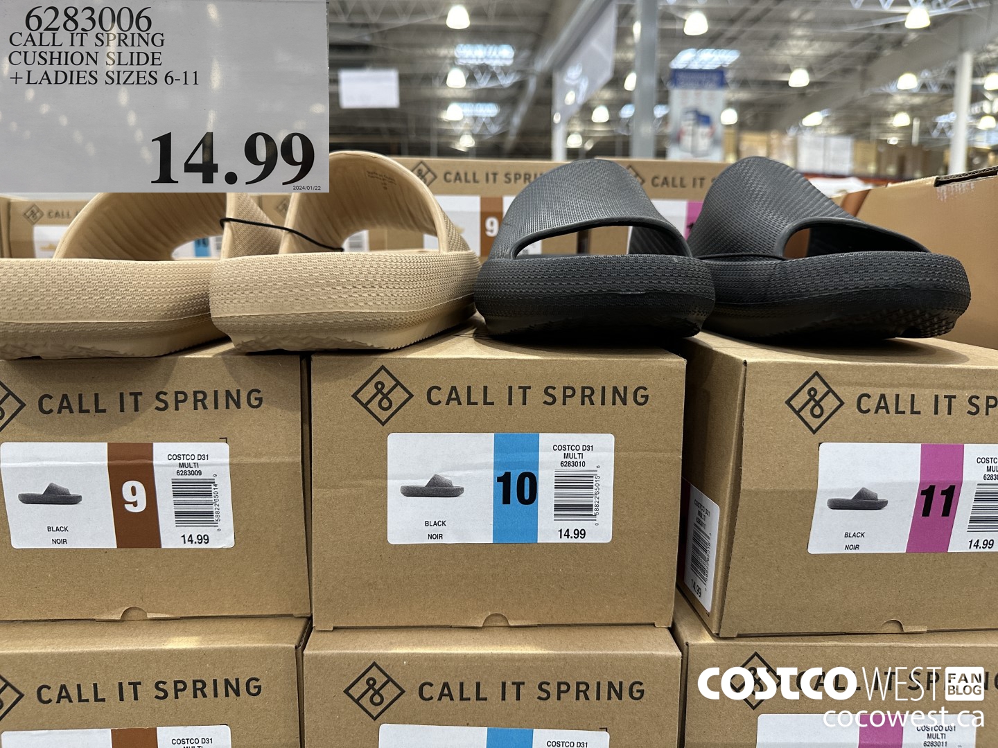 6283006 CALL IT SPRING CUSHION SLIDE LADIES SIZES 6-11  $14.99