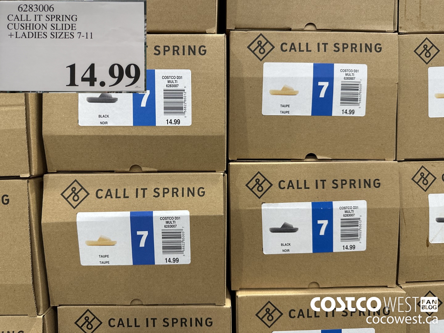 6283006 CALL IT SPRING CUSHION SLIDE LADIES SIZES 7-11  $14.99