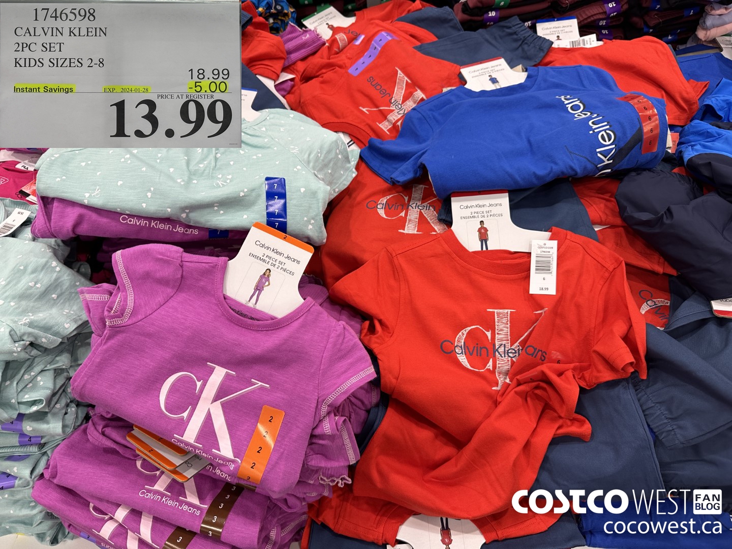 1746598 CALVIN KLEIN 2PC SET KIDS SIZES 2-8  ($5.00 INSTANT SAVINGS EXPIRES ON 2024-01-28) $13.99