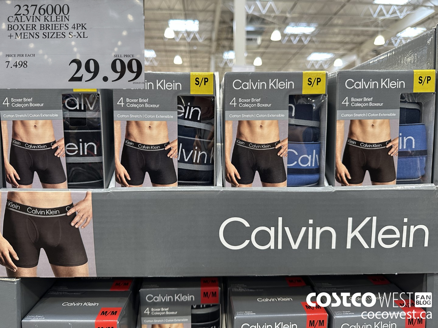 2376000 CALVIN KLEIN BOXER BRIEF 4PK MENS SIZES S-XL $29.99