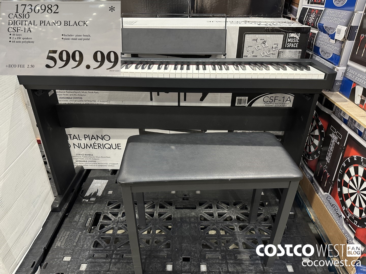 1736982 CASIO DIGITAL PIANO BLACK CSF-1A $599.99