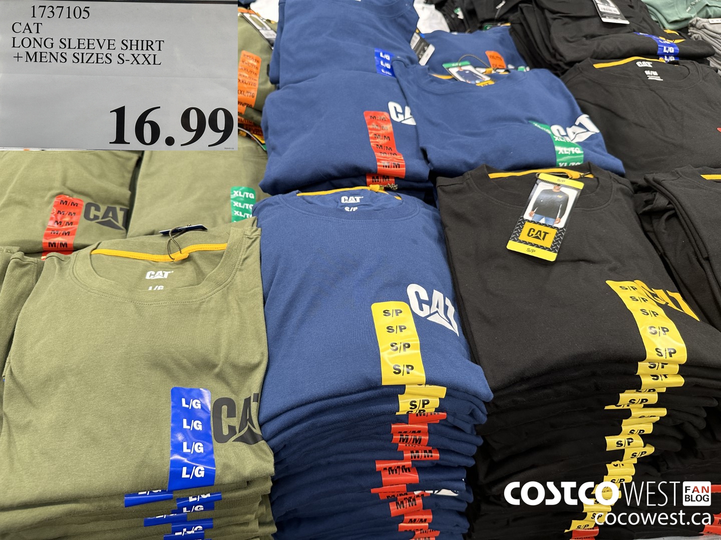 1737105 CAT LONG SLEEVE SHIRT MENS SIZES S-XXL $16.99