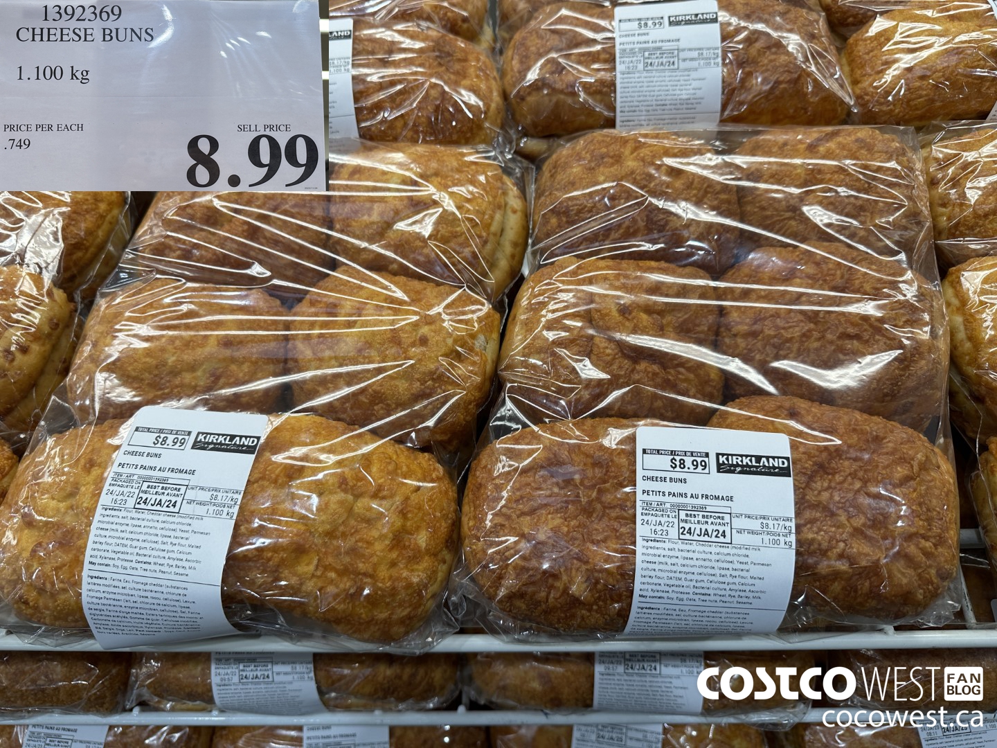 1392369 CHEESE BUNS 1.100 KG $8.99