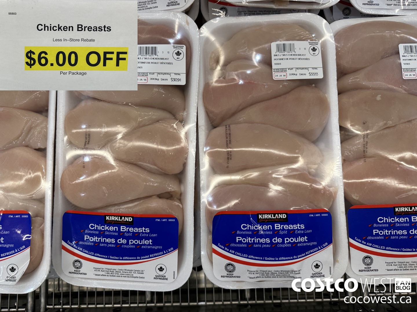 55503 CHICKEN BREASTS ($6.00 INSTANT SAVINGS)