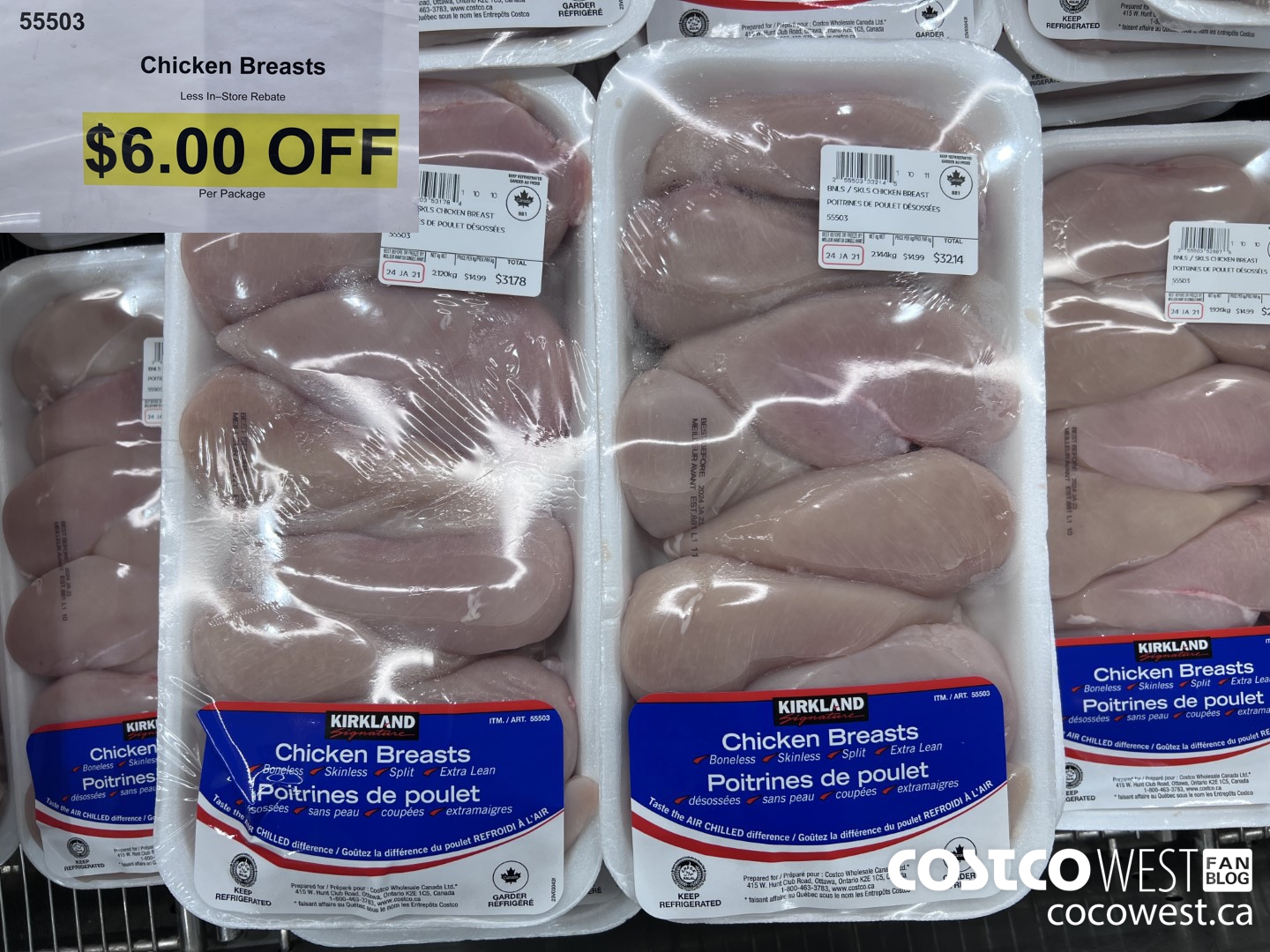 55503 CHICKEN BREASTS  ($6.00 INSTANT SAVINGS)