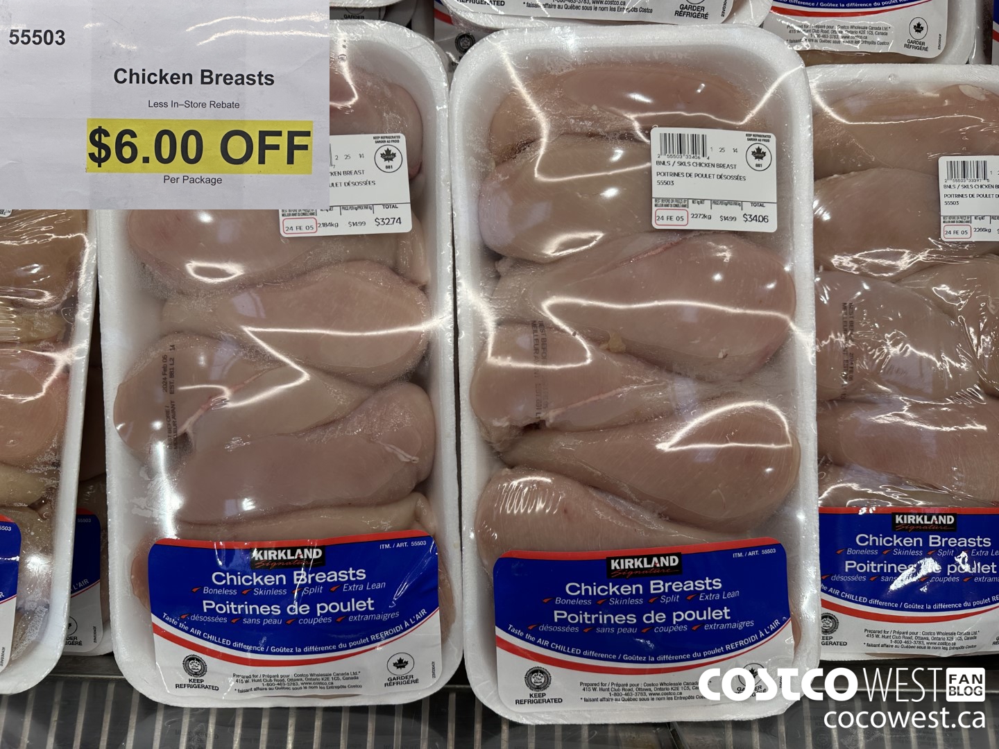 55503 CHICKEN BREASTS  ($6.00 INSTANT SAVINGS)