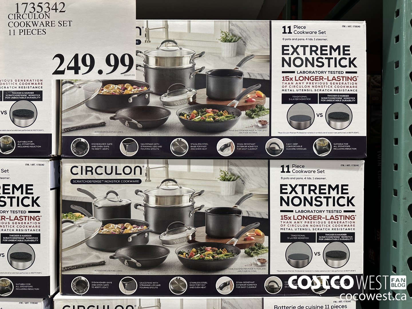 1735342 CIRCULON A1 SCRATCH DEFENCE 11-PIECE COOKWARE SET $249.99