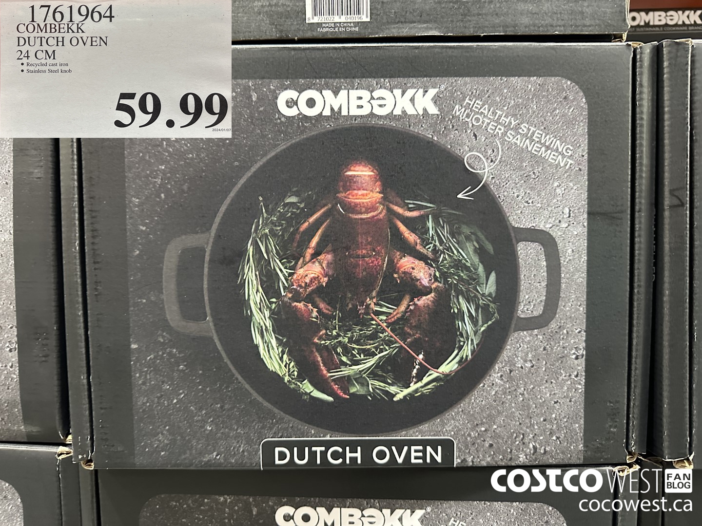 1761964 COMBEKK DUTCH OVEN 24 CM $59.99