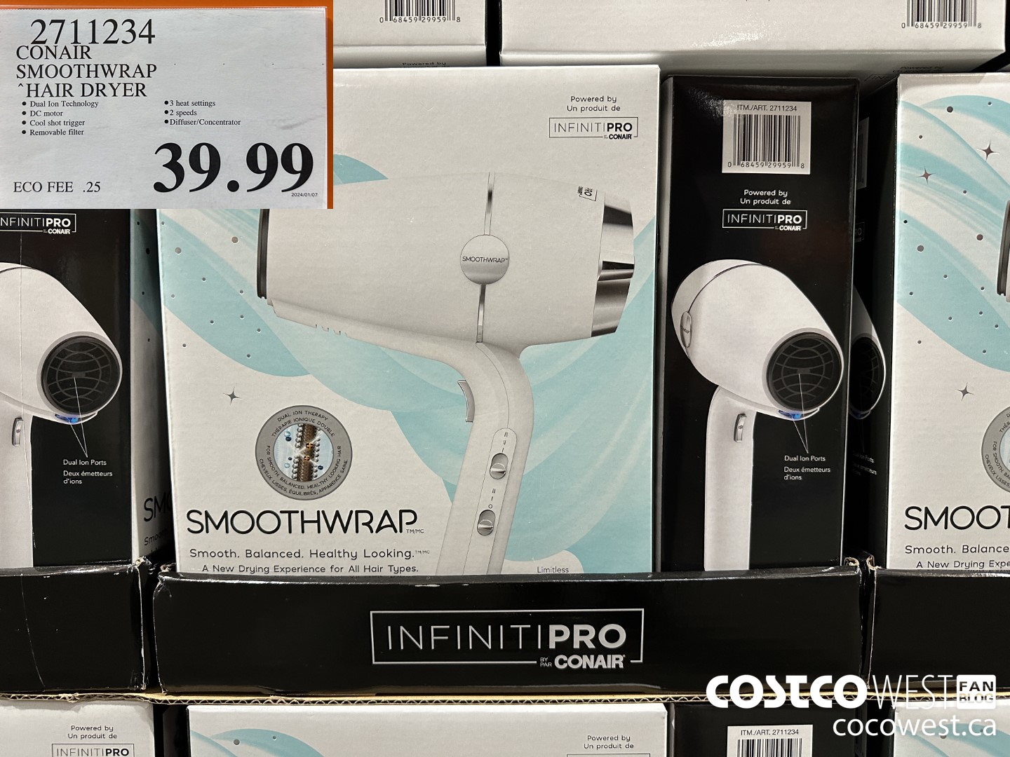 2711234 CONAIR SMOOTHWRAP HAIR DRYER $39.99