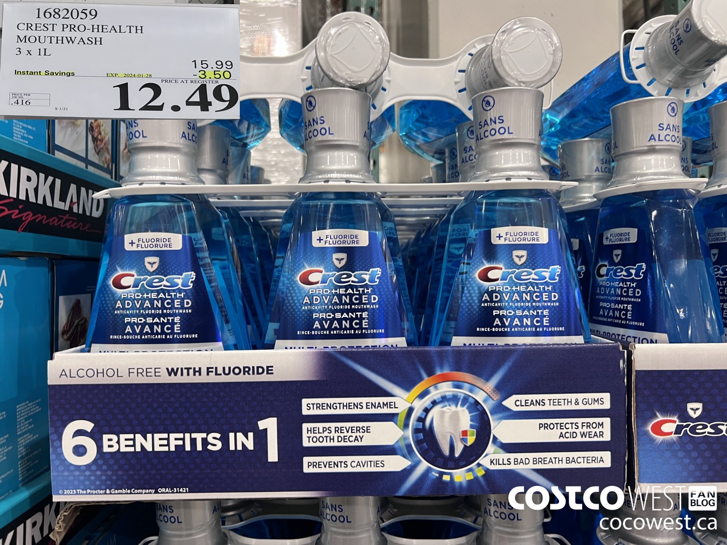 1682059 CREST PRO-HEALTH MOUTHWASH 3 X 1L ($3.50 INSTANT SAVINGS EXPIRES ON 2024-01-28) $12.49