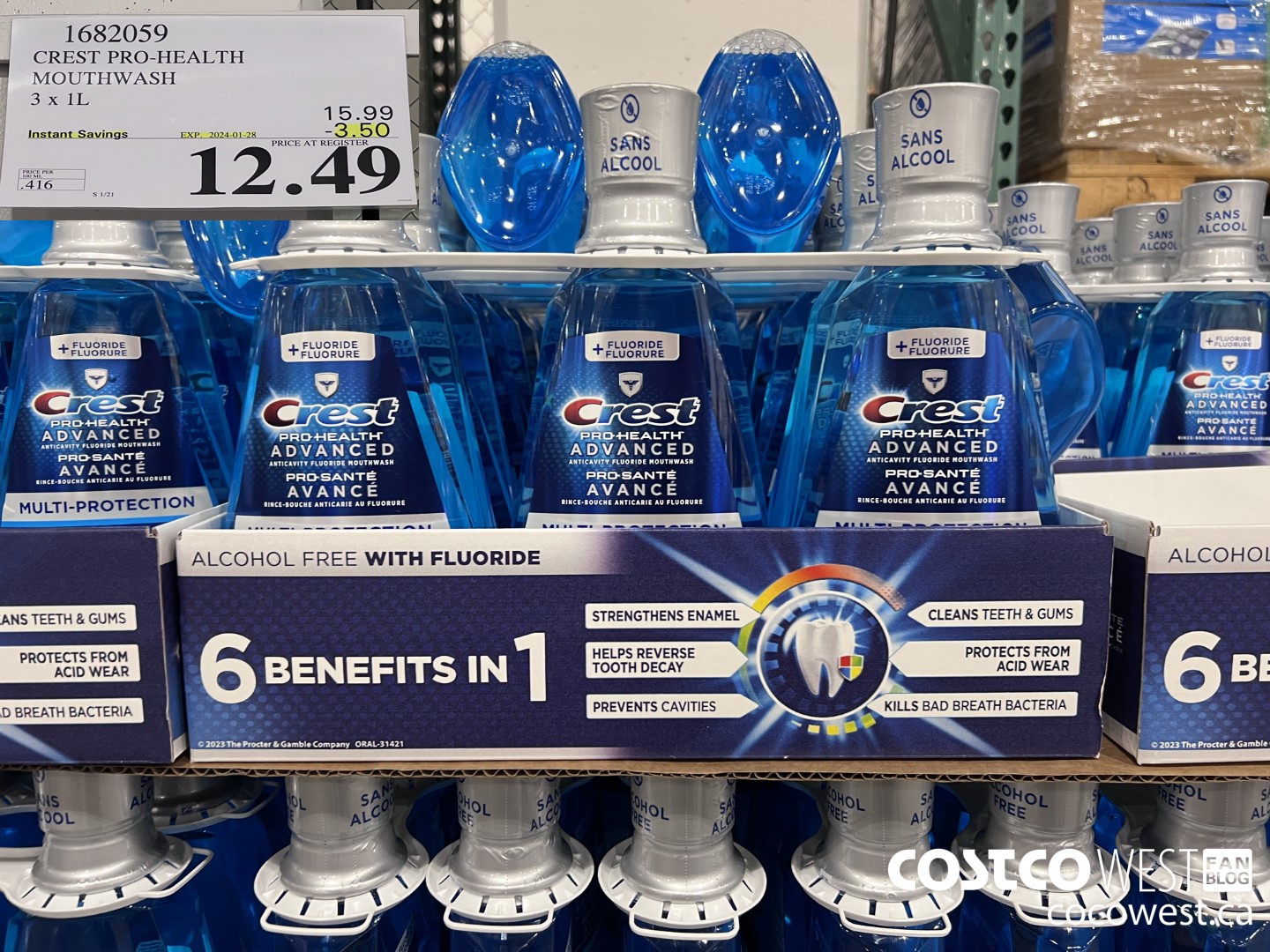 1682059 CREST PRO-HEALTH MOUTHWASH 3 X 1L ($3.50 INSTANT SAVINGS EXPIRES ON 2024-01-28) $12.49