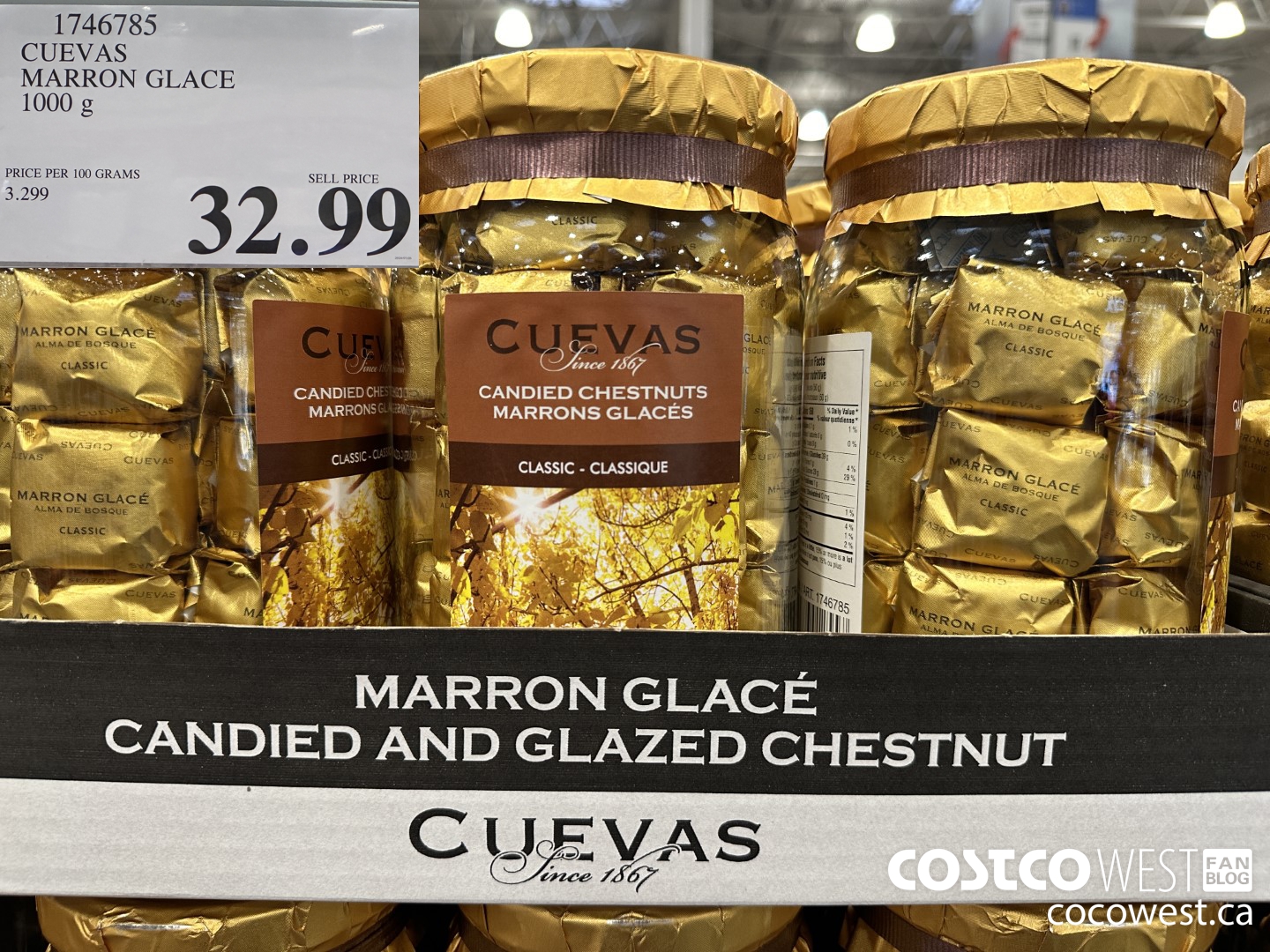 1746785 CUEVAS MARRON GLACE 1000G $32.99