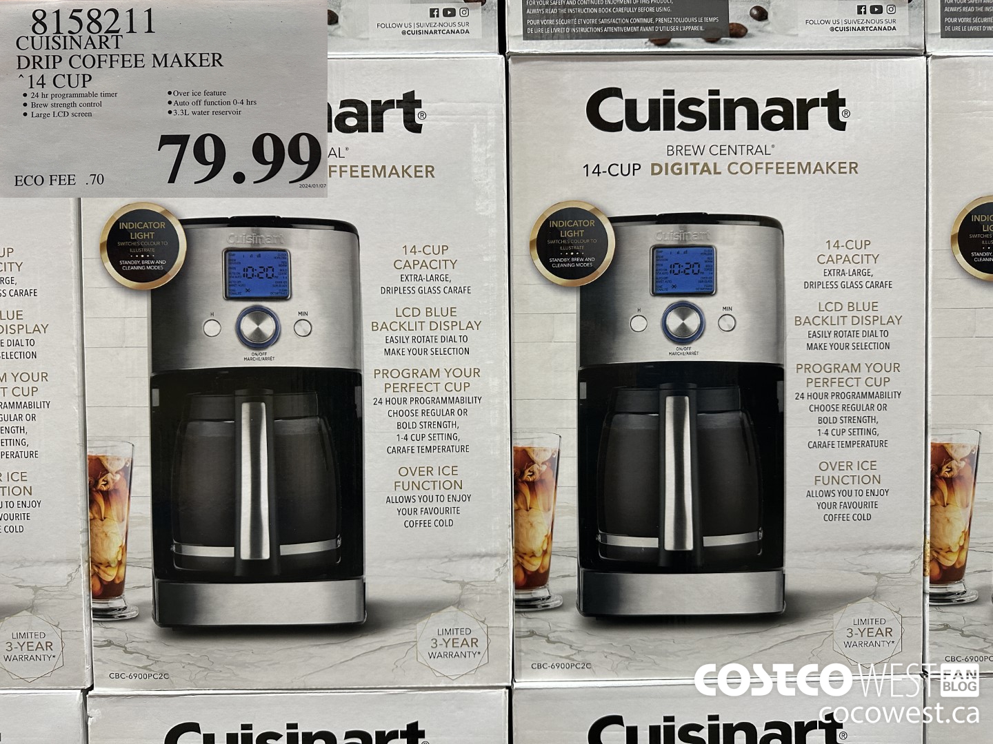 8158211 CUISINART DRIP COFFEE MAKER 14 CUP $79.99
