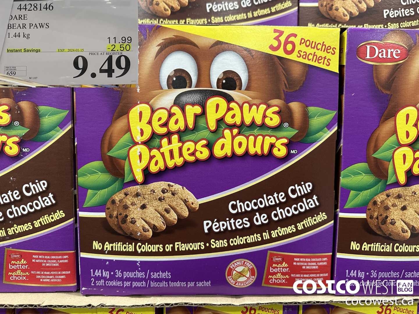 4428146 DARE BEAR PAWS 1.44 kg ($2.50 INSTANT SAVINGS EXPIRES ON 2024-01-15) $9.49
