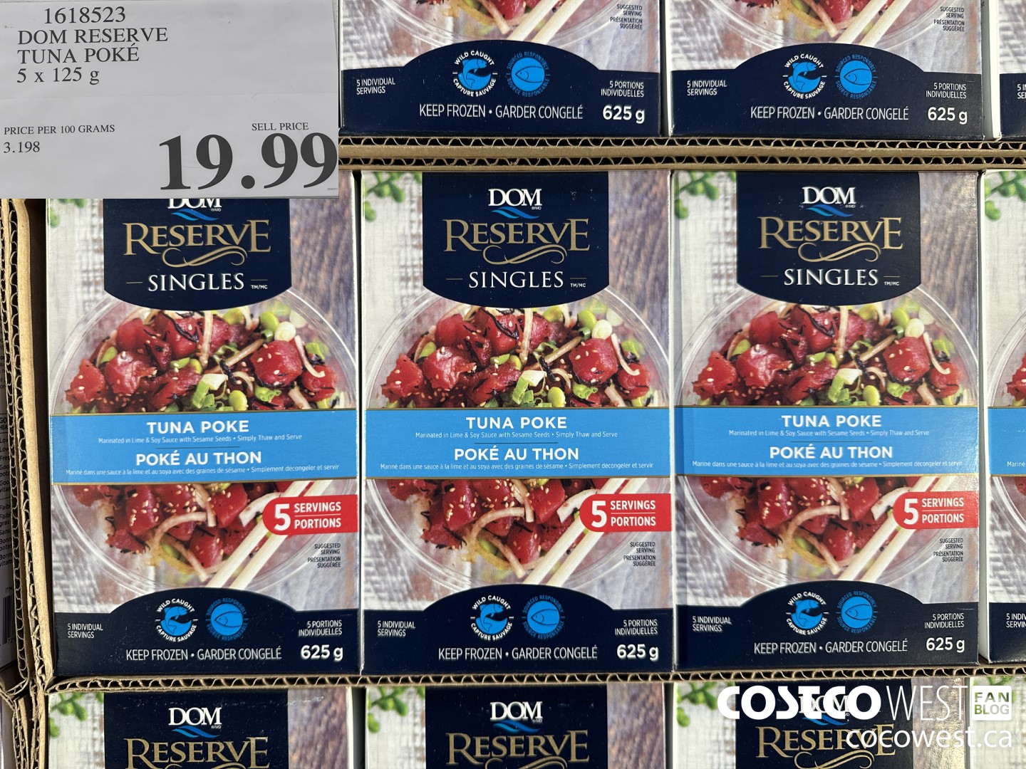 1618523 DOM RESERVE TUNA POKE 5 X 125 G $19.99