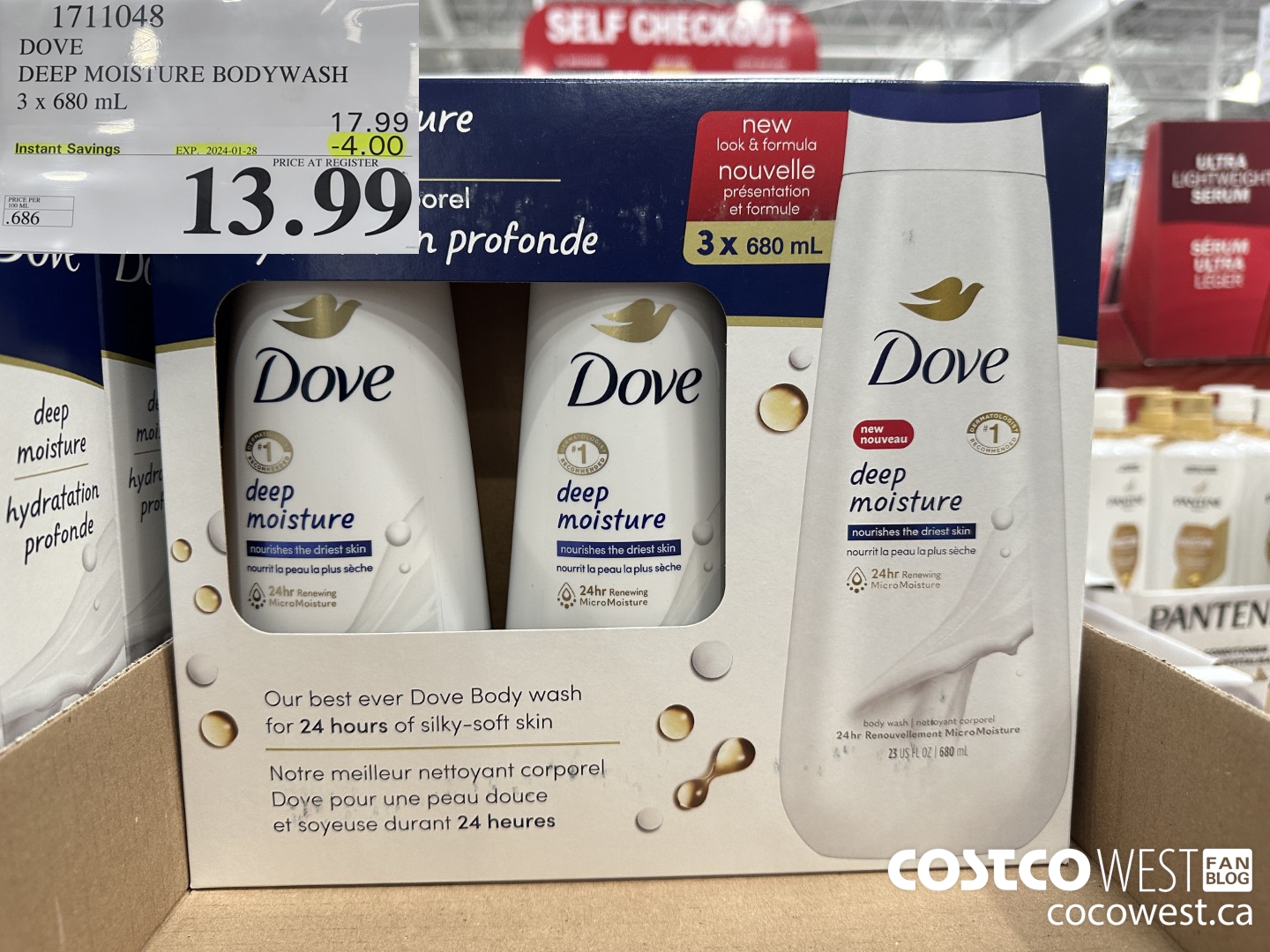 1711048 DOVE DEEP MOISTURE BODYWASH 3 X 680 ML ($4.00 INSTANT SAVINGS EXPIRES ON 2024-01-28) $13.99